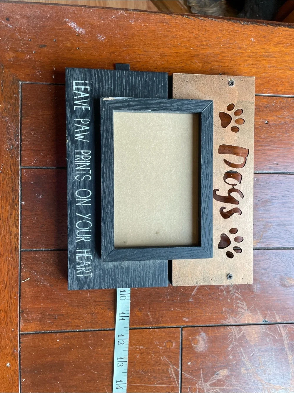 Dogs Paw Print Photo Frame - Black